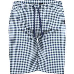 Gotzburg heren pyjama- of loungebroek kort, donkerblauw geruit