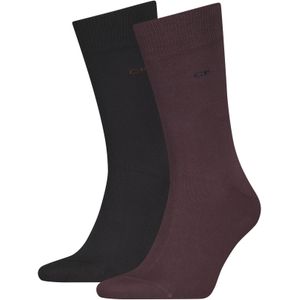 Calvin Klein Sock (2-pack), heren sokken, donker auberginepaars