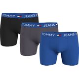 Tommy Hilfiger hipster brief (3-pack), heren slips, zwart met gekleurde tailleband -  Maat: S