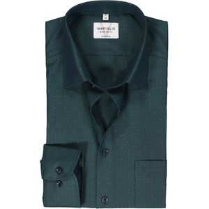 MARVELIS modern fit overhemd, herringbone, groen 44