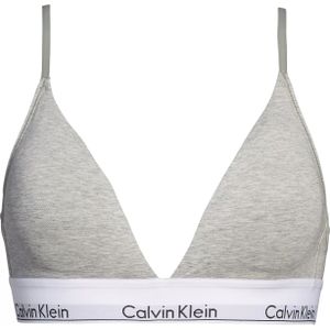 Calvin Klein dames Modern Cotton lightly lined triangle bra, triangel BH, grijs -  Maat: XL