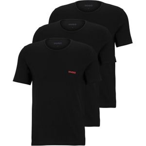 HUGO T-shirts regular fit (3-pack), heren T-shirts O-hals, zwart -  Maat: XL