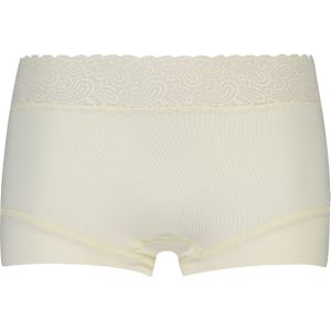 RJ Bodywear Pure Color Kant dames short, ivoor -  Maat: 4XL