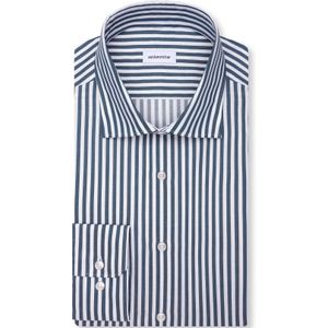 Seidensticker - Businessoverhemd - Zwart - Shaped 1/1 Kentkraag - Gestreept