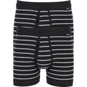 SCHIESSER Original Classics shorts (2-pack), Feinripp met gulp, zwart gestreept -  Maat: 3XL