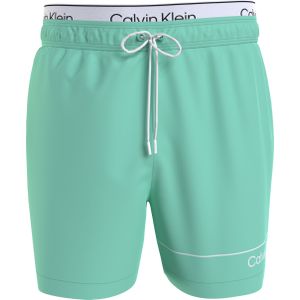 Calvin Klein Medium Drawstring double waistband swimshort, heren zwembroek, lichtgroen -  Maat: L