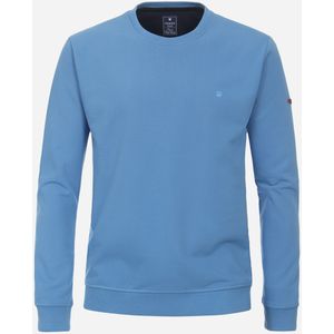 Redmond heren sweatshirt katoenmengsel, O-hals, blauw (middeldik) -  Maat: 4XL