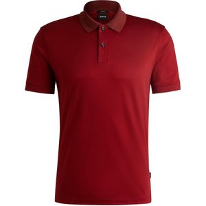 BOSS Phillipson slim fit heren polo - pique - rood