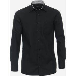 CASA MODA comfort fit overhemd, mouwlengte 7, popeline, zwart 48
