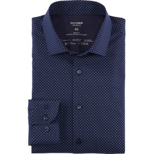 OLYMP 24/7 Level 5 body fit overhemd, tricot, bleu dessin