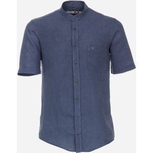 CASA MODA Sport casual fit overhemd, korte mouw, linnen, blauw 39/40