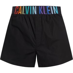 Calvin Klein Woven Boxers (1-pack), heren boxers wijd katoen, zwart -  Maat: S