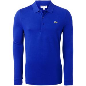 Lacoste Sport polo regular fit stretch, heren poloshirt lange mouwen, nachtblauw Cosmique -  Maat: 6XL