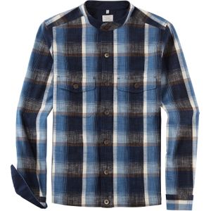 OLYMP Smart Casual Level 5 body fit overhemd, twill, bruin geruit