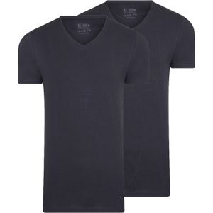 RJ Bodywear Everyday Den Bosch T-shirt (2-pack), heren T-shirt met V-hals, donkerblauw -  Maat: XL