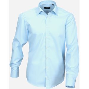 VENTI modern fit overhemd, mouwlengte 7, popeline, blauw 44