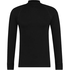 RJ Bodywear Thermo thermoshirt (1-pack), heren thermoshirt met opstaande boord, zwart -  Maat: L