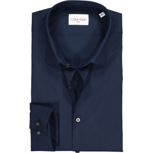 Calvin Klein slim fit overhemd, 2-ply stretch, midnight blue 42