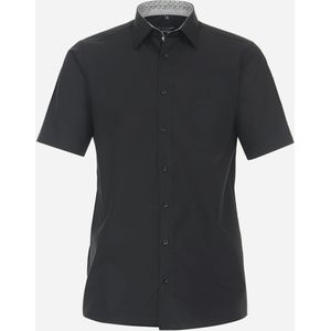 CASA MODA comfort fit overhemd, korte mouw, popeline, zwart 50