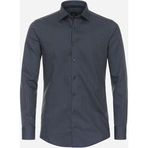 VENTI - Modern Fit - Overhemd - Blauw - Strijkvrij - Mouwlengte 72 cm - Boordmaat 45
