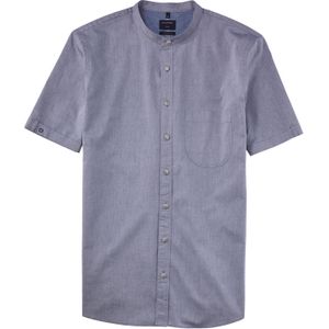 OLYMP Casual modern fit overhemd, korte mouw, structuur, marineblauw 39/40