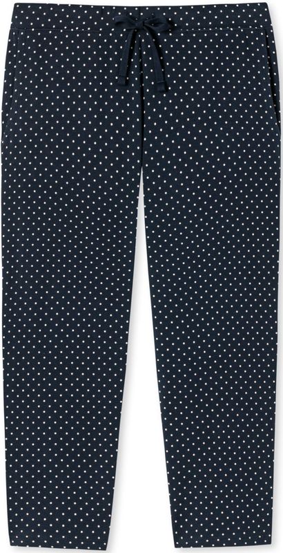 SCHIESSER Mix+Relax nachtkleding dames, dames broek 3/4-lengte stippen donkerblauw