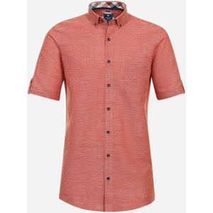 3 voor 99 | Redmond comfort fit overhemd, korte mouw, popeline, rood 45/46