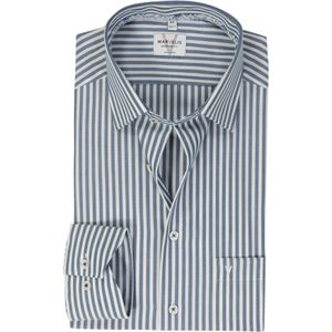 MARVELIS modern fit overhemd, popeline, donkerblauw gestreept