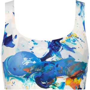 Sloggi Women ZERO Feel 2.0 Collab Top, bralette, blauw met wit dessin -  Maat: L