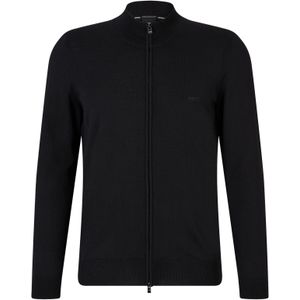 BOSS Balonso regular fit vest wol - heren vest middeldik - zwart