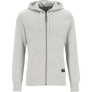 Bjorn Borg hoodie jacket, heren sweatvest dik, lichtgrijs melange -  Maat: XXL