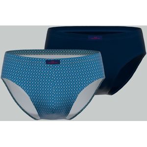 Gotzburg heren sport slip (2-pack), middenblauw dessin