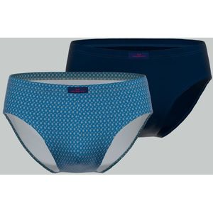 Gotzburg heren sport slip (2-pack), middenblauw dessin