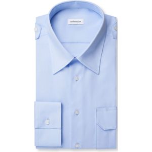 Seidensticker regular fit overhemd, popeline, blauw