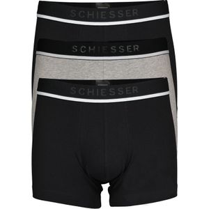 SCHIESSER 95/5 shorts (3-pack), zwart, zwart en grijs -  Maat: L
