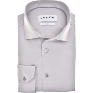 Ledub modern fit overhemd, mouwlengte 72 cm, popeline, lichtgrijs