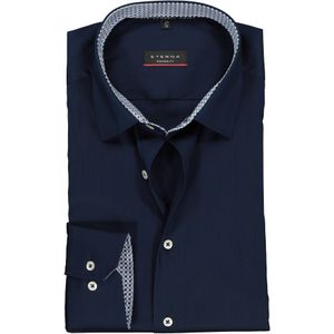 ETERNA modern fit overhemd, superstretch lyocell heren overhemd, donkerblauw (contrast)
