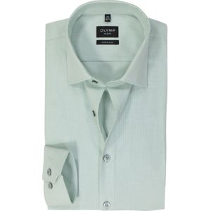 OLYMP No. 6 Six super slim fit overhemd, structuur, groen