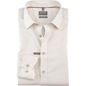 OLYMP comfort fit overhemd, structuur, beige