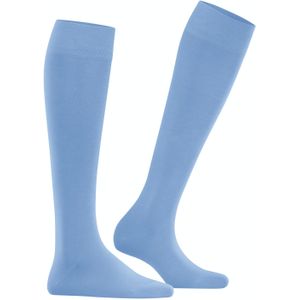 FALKE Cotton Touch dames kniekousen, ijsblauw (arcticblue) - Maat: 35 - 38