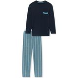 SCHIESSER Comfort Nightwear pyjamaset, heren pyjama lange organic cotton ruiten admiral -  Maat: XL