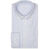 Seidensticker regular fit overhemd, popeline, blauw gestreept