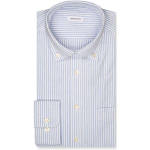 Seidensticker regular fit overhemd, popeline, blauw gestreept