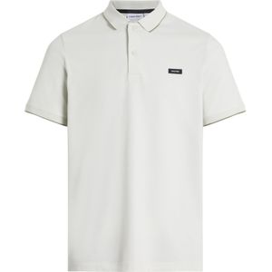 Calvin Klein Stretch Pique Tipping Slim Polo, heren poloshirt, lichtgroen -  Maat: L