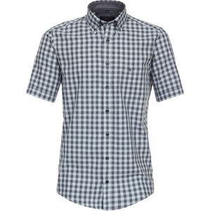 CASA MODA Sport casual fit overhemd, korte mouw, chambray, blauw geruit