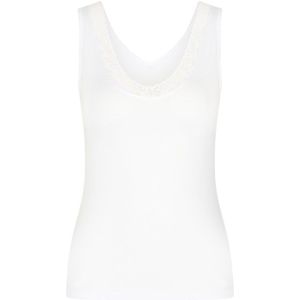 RJ Bodywear RJ dames Pure Color Bayonne dames singlet lace (1-pack), wit