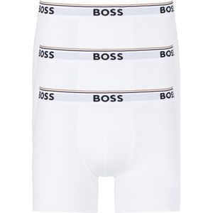 HUGO BOSS Power boxer briefs (3-pack), heren boxers normale lengte, wit -  Maat: S