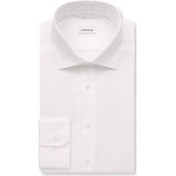 Seidensticker slim fit overhemd, mouwlengte 7, popeline, wit