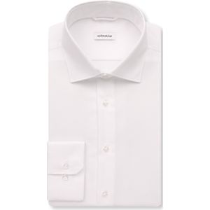 Seidensticker slim fit overhemd, mouwlengte 7, popeline, wit