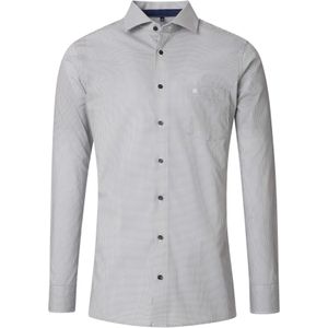 CASA MODA modern fit overhemd, popeline, groen met blauw en wit dessin